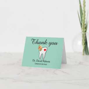 Cartão De Agradecimento Dente Coração Dental