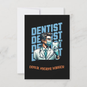 Cartão De Agradecimento Dentist Dental Hygiene Warrior