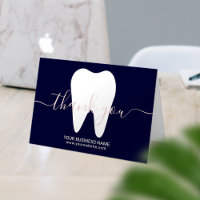 Dentista Azul do Marinho Branco dentário Obrigado