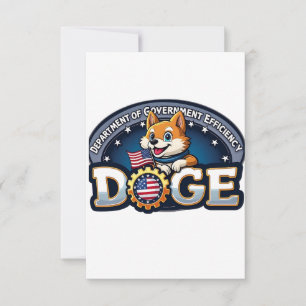 Cartão De Agradecimento Departamento De Eficiência Do Governo Doge Dog