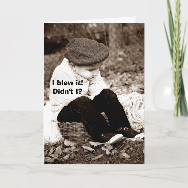 CARTÃO DE AGRADECIMENTO DESCULPE A PLACA (Frente)