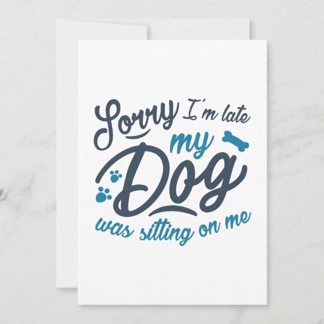 Cartão De Agradecimento Desculpe, estou atrasado (Frente)