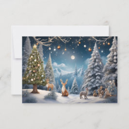 Cartão De Agradecimento Desejamos-lhe um Feliz Natal