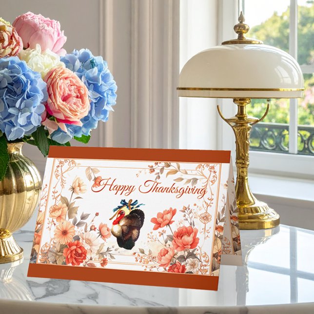 Cartão De Agradecimento Desejos da Ação de Graças da Turquia (Criador carregado)