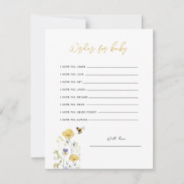 Cartão De Agradecimento Desejos para Baby Wildflower Honey Beterraba Card