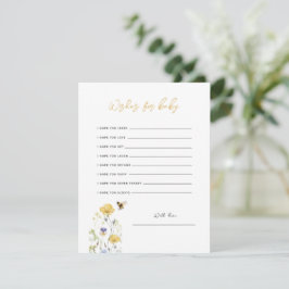 Cartão De Agradecimento Desejos para Baby Wildflower Honey Beterraba Card