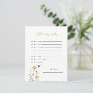 Cartão De Agradecimento Desejos para Baby Wildflower Honey Beterraba Card