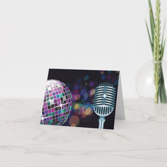 Cartão De Agradecimento Desempenho do Disco (Frente)