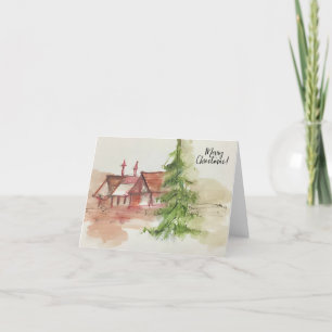 Cartão De Agradecimento Desenho de aquarela original