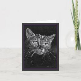 Cartão De Agradecimento Desenho De Gato Por Mark Edward Westerfield