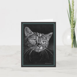 Cartão De Agradecimento Desenho De Gato Por Mark Edward Westerfield