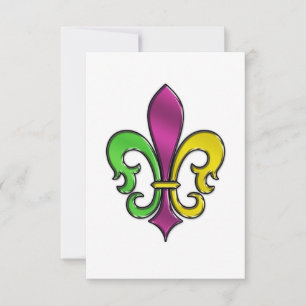 Cartão De Agradecimento Desenho Elegante de Fleur De Lis