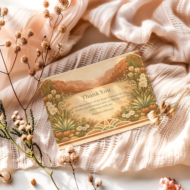 Cartão De Agradecimento Desert Wildflower Garden Birthday (Criador carregado)