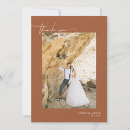 Cartão De Agradecimento Deserto de Modern Boho | Obrigado de Casamento de