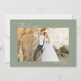 Cartão De Agradecimento Deserto de Modern Boho | Obrigado de Casamento de