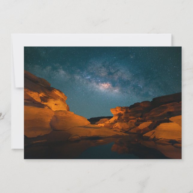 Cartão De Agradecimento Desertos | Sam Pan Bok Night Time Tailândia (Frente)