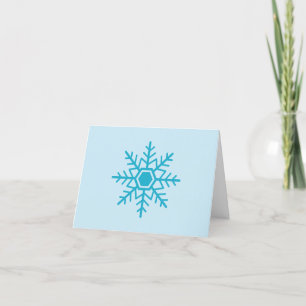 Cartão De Agradecimento Design Azul-floco de neve