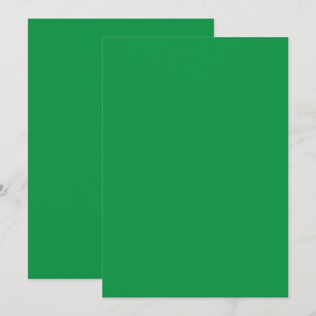 Cartão De Agradecimento Design com fundo verde e borda branca (Frente/Verso)