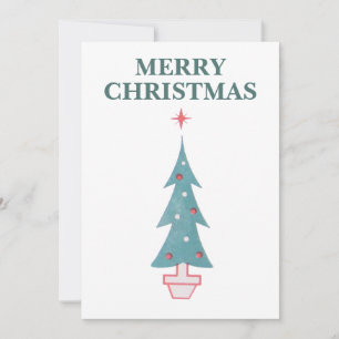 Cartão De Agradecimento Design da árvore de Natal 1950