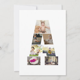 Cartão De Agradecimento Design da sua própria letra A Colagem de fotos