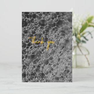 Cartão De Agradecimento Design de bolha de cinza