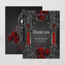 Cartão De Agradecimento Design de casamento gótico e maravilhoso.
