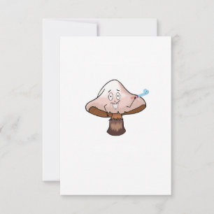 Cartão De Agradecimento design de cogumelo, cogumelo de festa