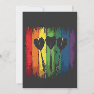 Cartão De Agradecimento Design de Dardo Vintage com Cores LGBTQ Vintage 