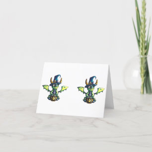 Cartão De Agradecimento Design de Dragão de Halloween