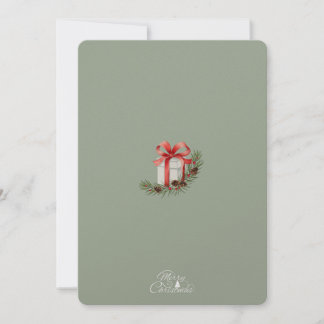 Cartão De Agradecimento Design de Feriado Vermelho Elegante para Presente
