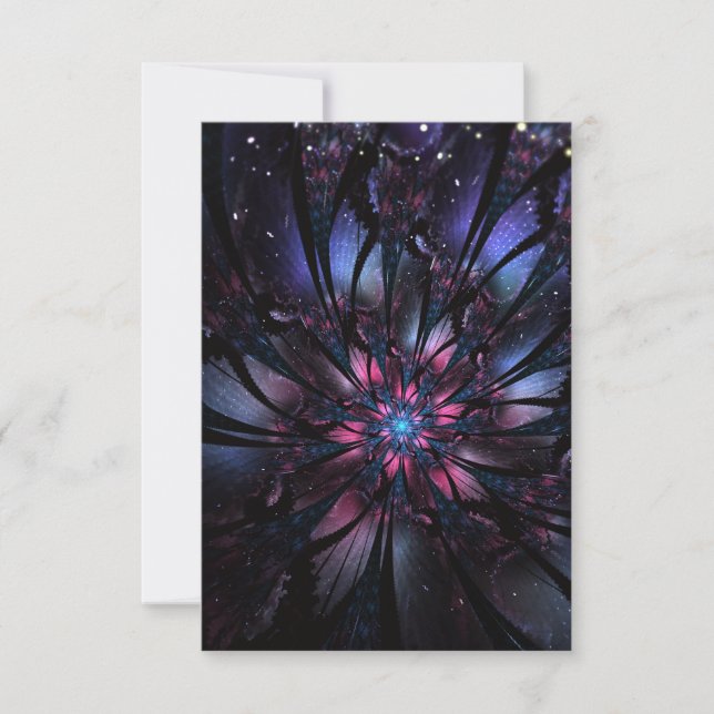 Cartão De Agradecimento design de flor fractal abstrato. (Frente)