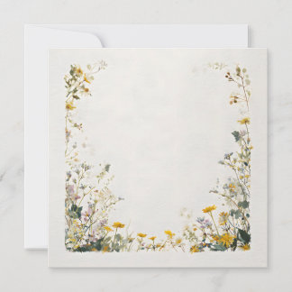 Cartão De Agradecimento Design de Moldura Floral – Botânica Elegante