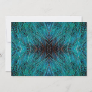 Cartão De Agradecimento Design de Pena Fractal Ave do Paraíso
