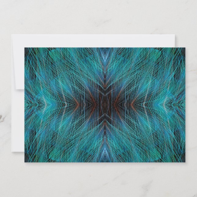 Cartão De Agradecimento Design de Pena Fractal Ave do Paraíso (Frente)