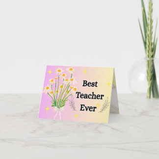 Cartão De Agradecimento Design de presente elegante para o melhor professo