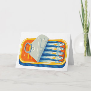 Cartão De Agradecimento Design de Sardinha