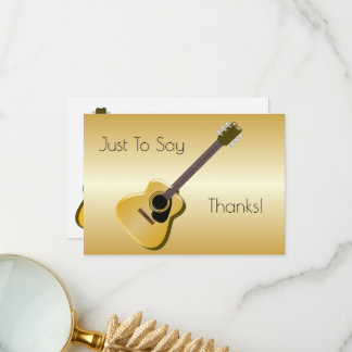 Cartão De Agradecimento Design de Violão Personalizado