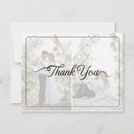 Cartão De Agradecimento Design do seu próprio casamento com a Colagem de F