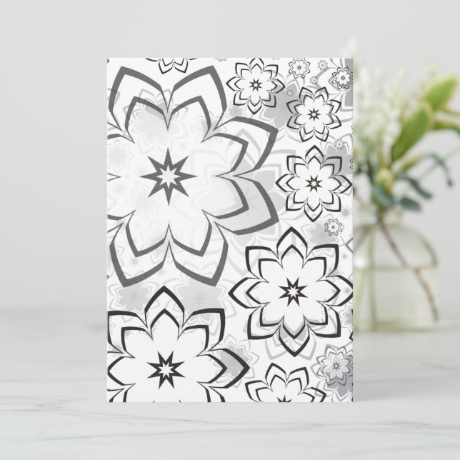 Cartão De Agradecimento Design floral 11 (Em pé/Frente)