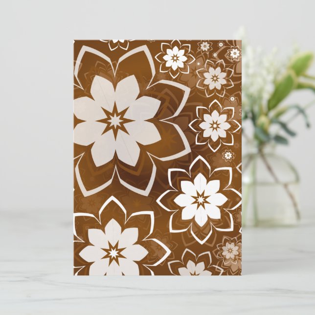 Cartão De Agradecimento Design floral 13 (Em pé/Frente)