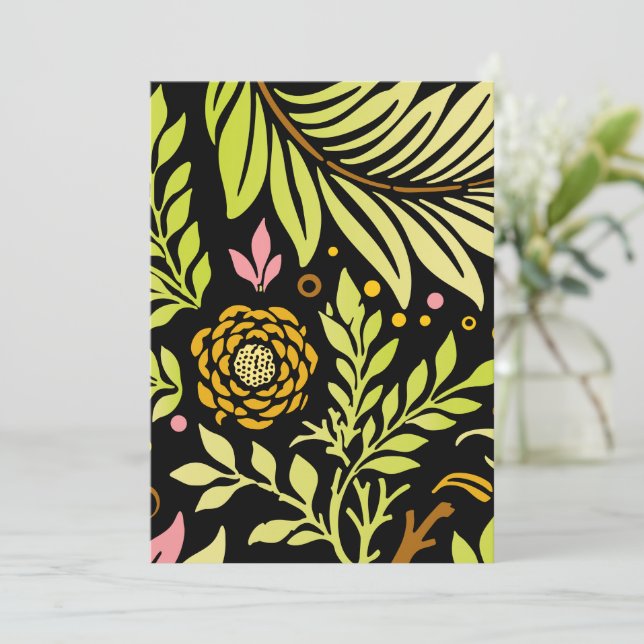 Cartão De Agradecimento Design floral 18 (Em pé/Frente)