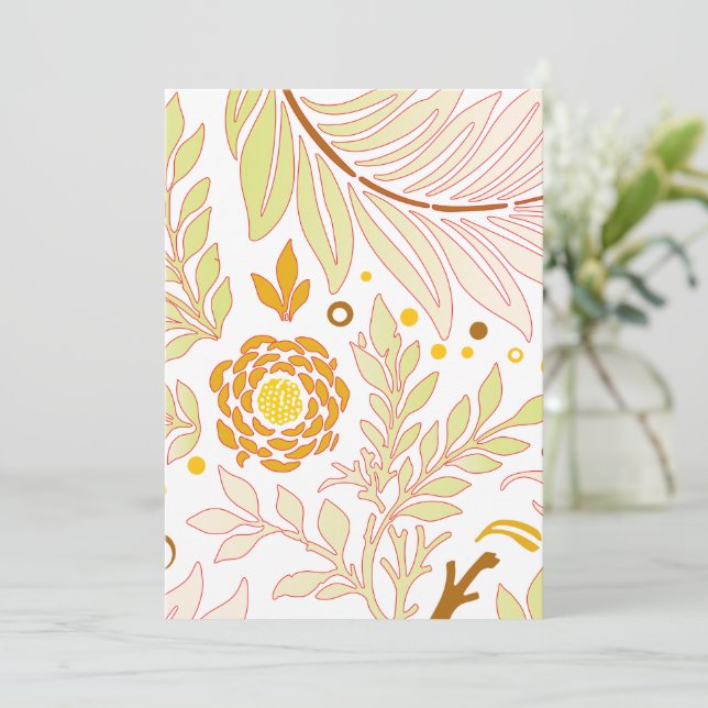 Cartão De Agradecimento Design floral 19 (Em pé/Frente)