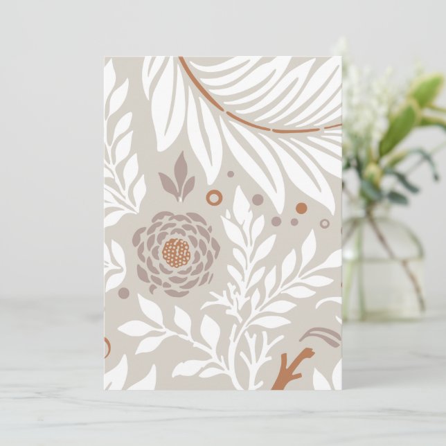 Cartão De Agradecimento Design floral 25 (Em pé/Frente)