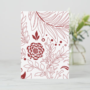 Cartão De Agradecimento Design Floral 28