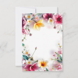 Cartão De Agradecimento Design Floral: Beleza e Elegância do Eterno