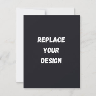 Cartão De Agradecimento Design preto personalizado simples Adicionar Foto