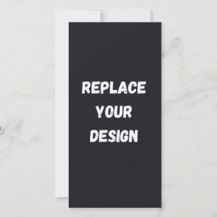 Cartão De Agradecimento Design simples preto personalizado Adicionar foto 