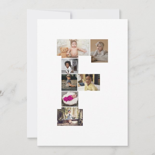 Cartão De Agradecimento Design Sua Própria Colagem de Fotografias F (Frente)