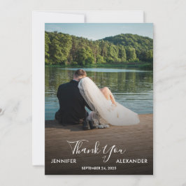 Cartão De Agradecimento Design your own photo Thank you Wedding card