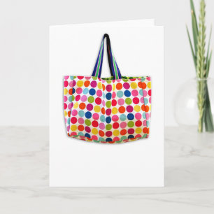 Cartão De Agradecimento Designer Handbag Fun Dots (blank)